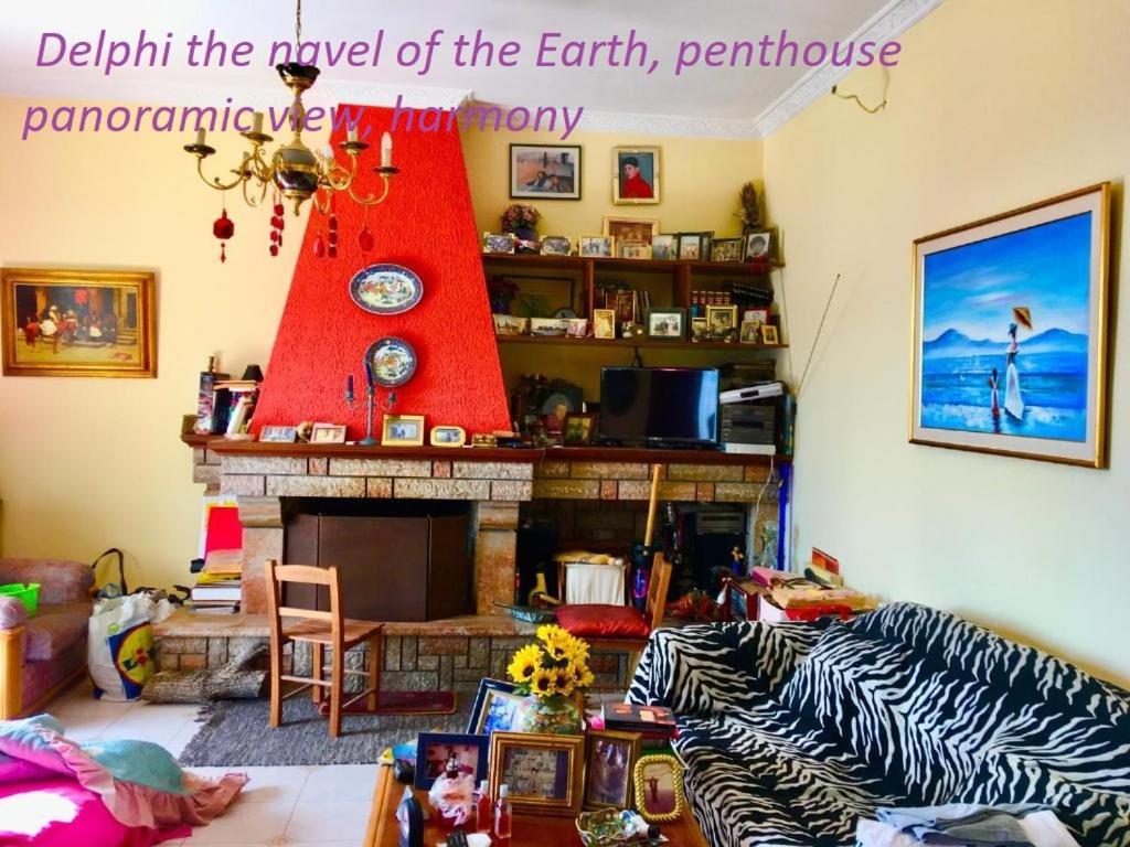 Delphi Celebrity V I P The Navel Of The Earth, Center-Delphi-Penthouse Galaxy&Sky Panoramic View, Harmony&Yoga Apartment ภายนอก รูปภาพ