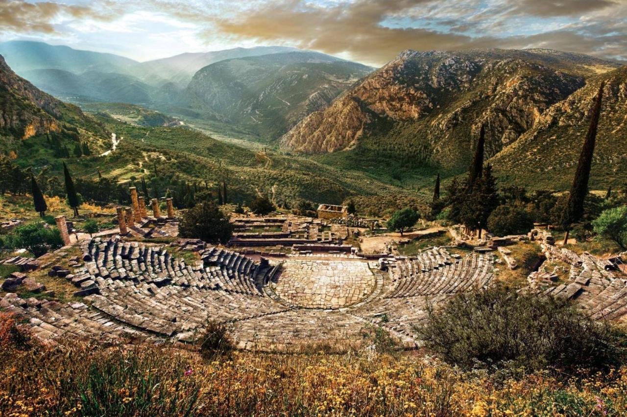 Delphi Celebrity V I P The Navel Of The Earth, Center-Delphi-Penthouse Galaxy&Sky Panoramic View, Harmony&Yoga Apartment ภายนอก รูปภาพ