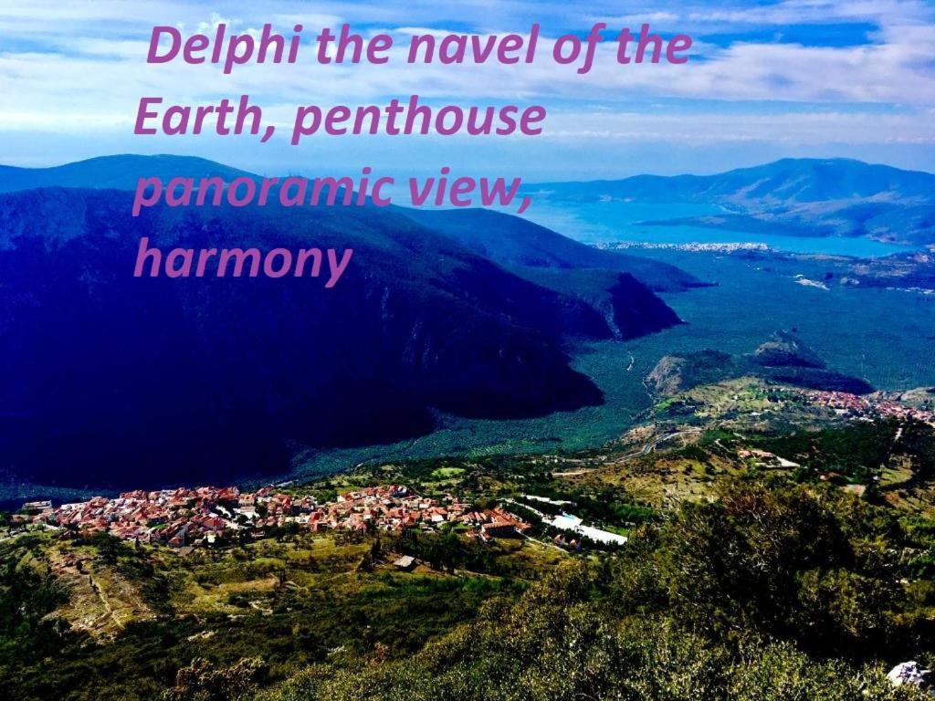 Delphi Celebrity V I P The Navel Of The Earth, Center-Delphi-Penthouse Galaxy&Sky Panoramic View, Harmony&Yoga Apartment ภายนอก รูปภาพ